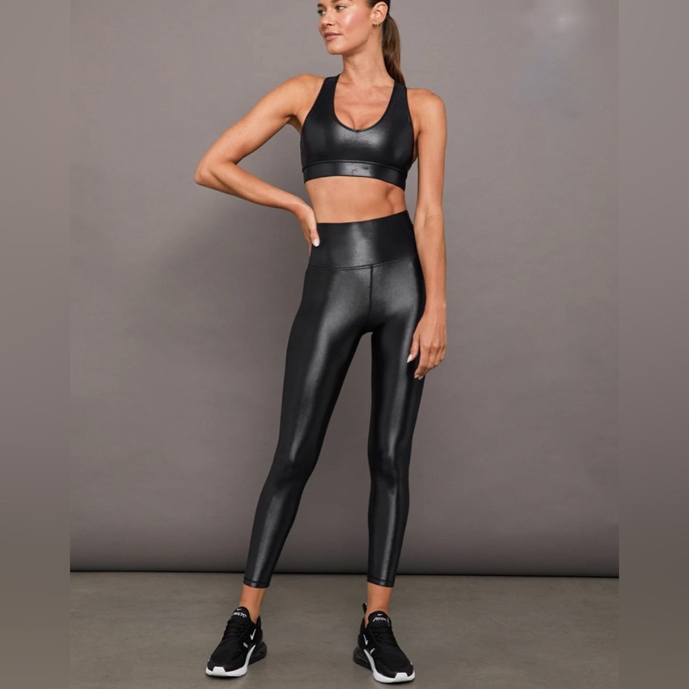 Carbon38 Takara Shine High Rise Full Length Black Leggings